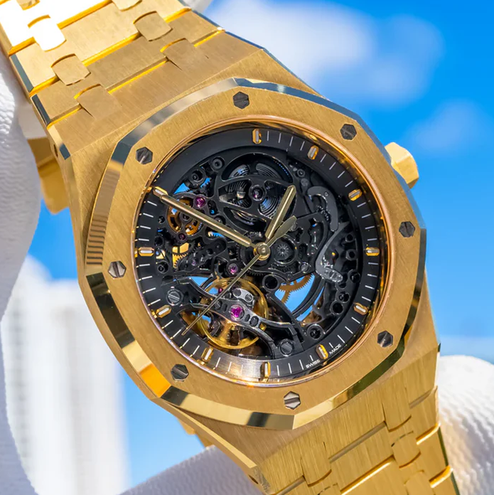 Luxury Timepieces – Majestic Gold Openwork Edition