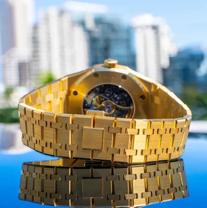 Luxury Timepieces – Majestic Gold Openwork Edition